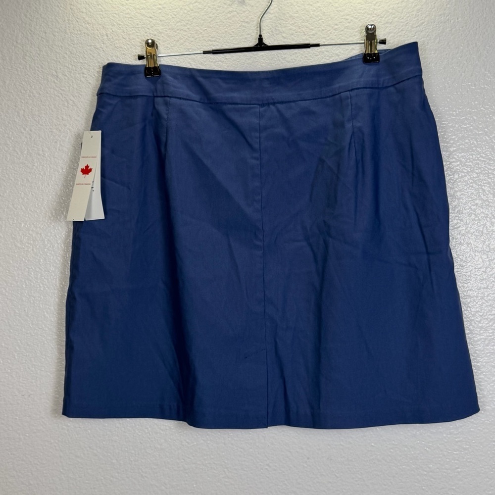 Tribal Blue Studded Straight Skirt Pockets Size 16 W - Picture 4 of 9